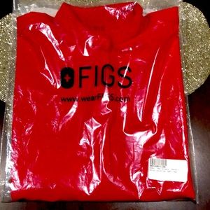 XXS Figs Red Rafaela top